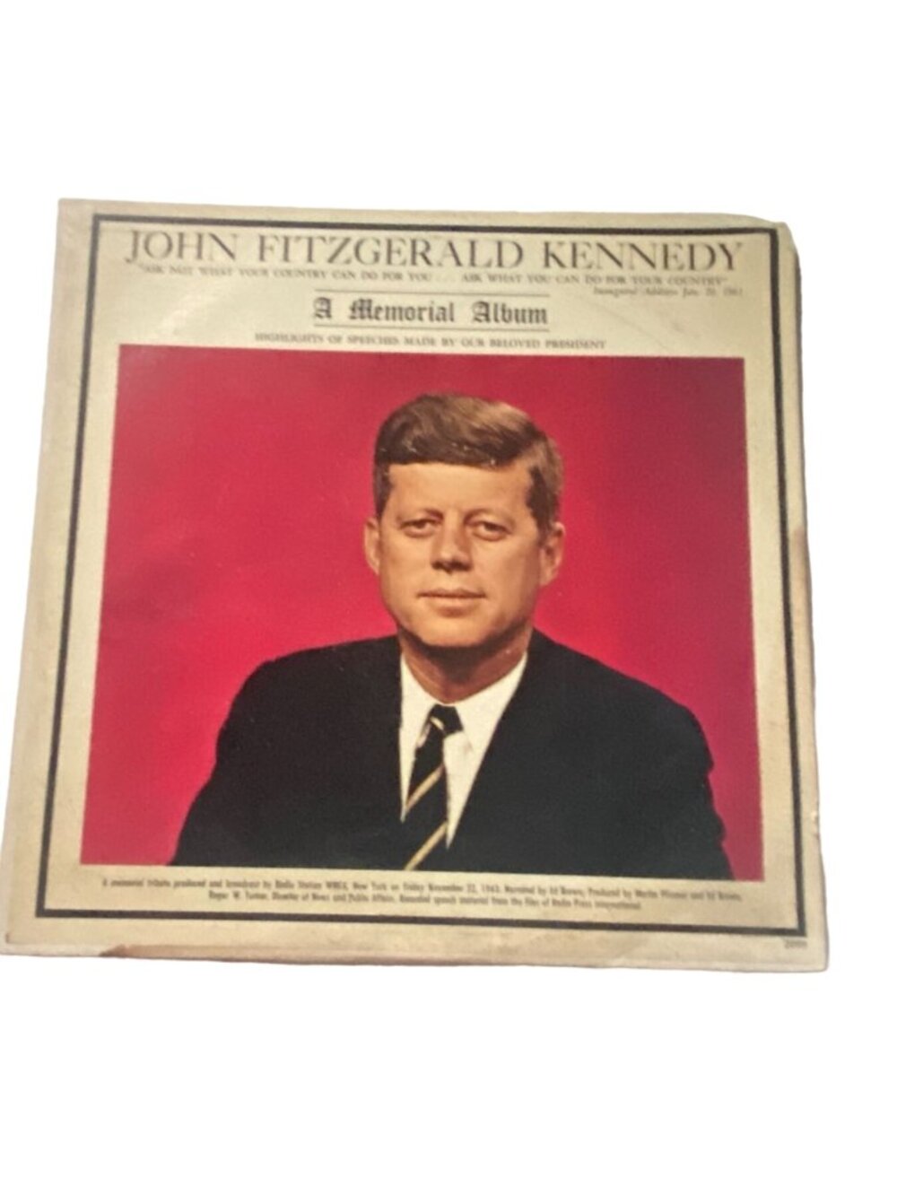 John Fitzgerald Kennedy -A Memorial Album-Vintage Vinyl Record LP-GUC